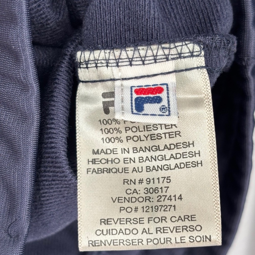 Fila Vintage 90s Iconic Track Jacket Mens Medium Navy Blue Sportswear Full Zip - Picture 10 of 10